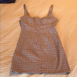 BDG Blue and Orange Plaid Dress
